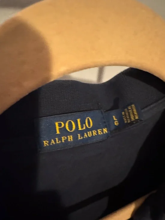 Ralph Lauren Navy Blue Polo Shirt Dress with White Pony - Picture 2 of 3